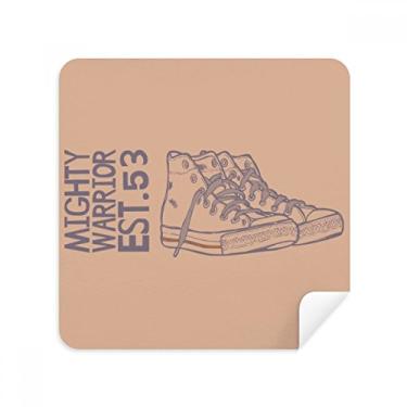 Imagem de Sapatos de lona pintados à mão ilustração óculos pano limpador de tela tecido camurça pacote com 2