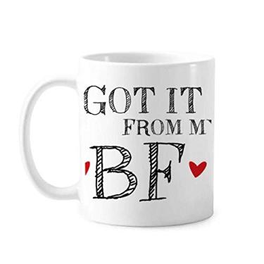 Imagem de GF Got It From My BF Caneca de cerâmica para o Dia dos Namorados Copo de porcelana de café