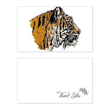 Imagem de Cabeça de tigre Close-up Rei Animal Selvagem Cartão de agradecimento aniversário aniversário aniversário saudação casamento agradecimento