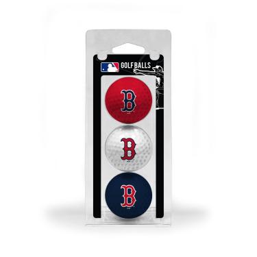 Imagem de Team Golf Bolas de golfe MLB Boston Red Sox tamanho regulamentado, pacote com 3, impressão colorida e durável do time