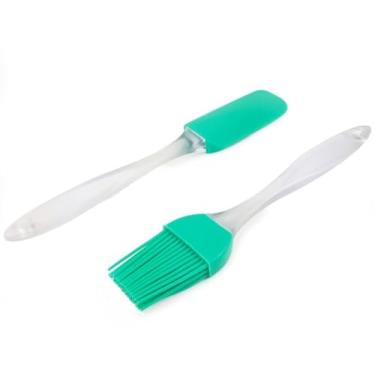 Imagem de Kit Silicone com Espátula e Pincel Coral - Art House