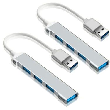 Imagem de KIT 2 Hub Usb 3.0 4 Portas - Revestimento de Aluminio Ate 5 Gbps de velocidade de trasmissao de dados - Para Notebook e Computador