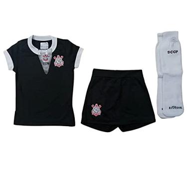 Imagem de Uniforme Infantil Corinthians Artilheira Feminino Oficial