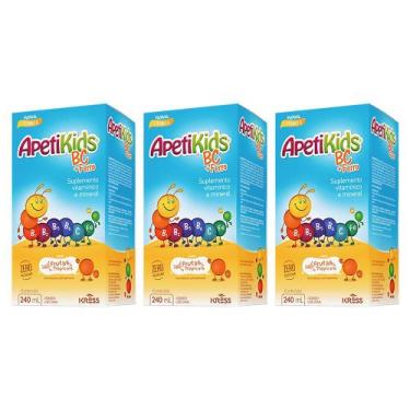 Imagem de 3X Apetikds Bc Suplemento Alimentar De Vitaminas E Minerais 240ml Kres