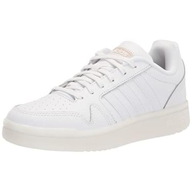 Imagem de adidas Tênis de basquete feminino Post Up, Branco/Branco/Branco Maravilha, 36