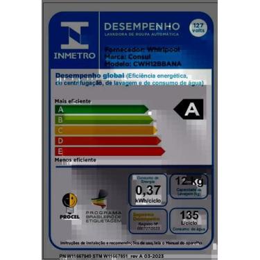 Imagem de Máquina De Lavar Consul 12Kg Dosagem Extra Econômica E Ciclo Edredom -