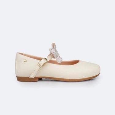 Imagem de Sapato Infantil Pampili Angel Laço Removível Tapioca 10.475-Feminino