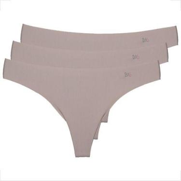 Imagem de Kit 3 Tanga Fio Corte A Laser Feminina Moderna Atacado - Básica Linda,