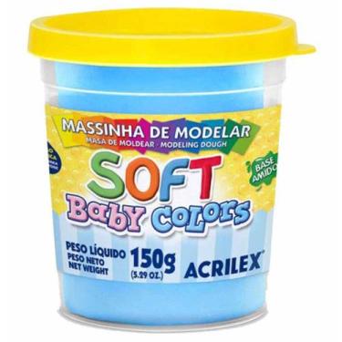 Imagem de Massa p/modelar soft baby 150g azul 811 / un / acrilex