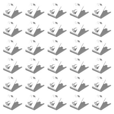 Imagem de Pacote com 30 clipes de prateleira de congelador 920158, clipes de suporte de prateleira de refrigerador de aço inoxidável, suportes de substituição de prateleira refrigerada para geladeira, clipes