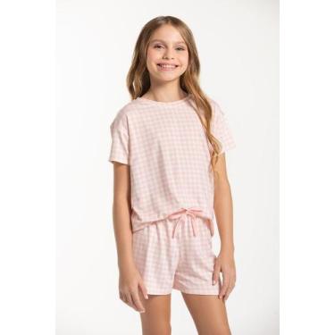 Imagem de Conjunto Pijama Juvenil Menina Malha Viscolycra - Cor De Cacau, 10, Xa