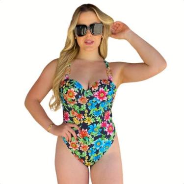 Imagem de Maiô Metalic Feminino Tendência Lançamento Lindo Maio Com Bojo Praia C