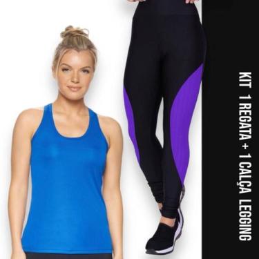 Imagem de Camiseta REGATA DRY FIT Tecido furadinho + Calça LEG LEGGING REDINHA C