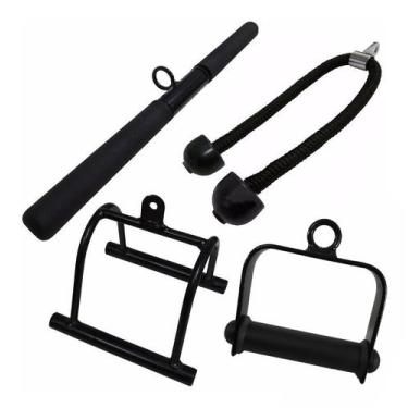 Imagem de Puxador Musculação Kit Crossover Academia 4 Peças - FamaFit