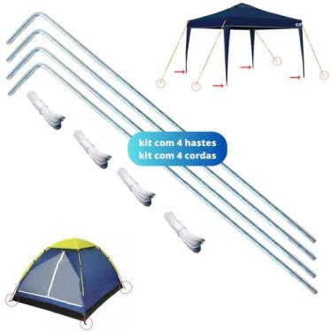 Imagem de Kit 4 Haste de Fixação  Reposição Para Gazebos Barracas Mor Naútica Ga