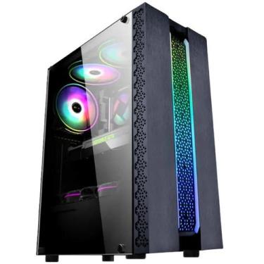 Imagem de Gabinete Gamer K-Mex KRATOS, Sem Cooler, Sem Fonte CG-42TP