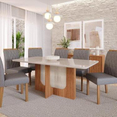 Imagem de Sala de Jantar Louise 1,80cm com 6 Cadeiras Juliana - Cimol