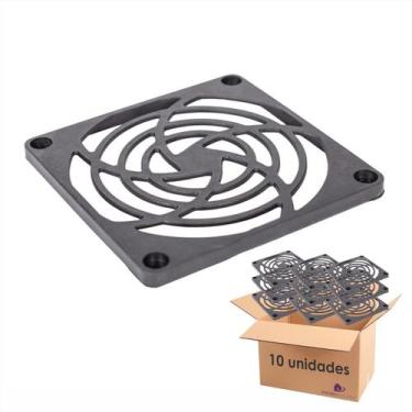 Imagem de Kit 10 Tela Grade Proteção Cooler Micro Ventilador 12x12cm - EMPÓRIO A