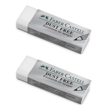 Imagem de Borracha FABER CASTELL Branca Grande Dust Free Kit com 2und - FABER-CA