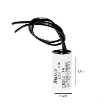 Imagem de Capacitor De Partida Para Motor De Portão Automático 15uf 250vac