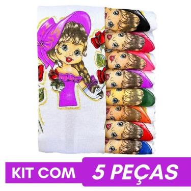 Imagem de Pano Para Fazer Saia Crochê Boneca Artesã C/ Glitter - 5 Un. - DRKZA