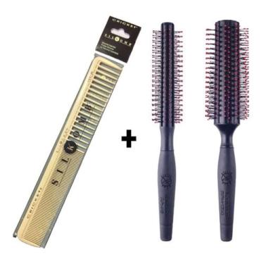 Imagem de Escova Profissional De Cabelo Cricket 8 E 12 + Pente Cricket
