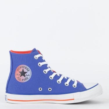 Imagem de TÊNIS ALL STAR CONVERSE  INFANTIL AZUL/LARANJA CANO ALTO ORIGINAL CK10070007-Unissex