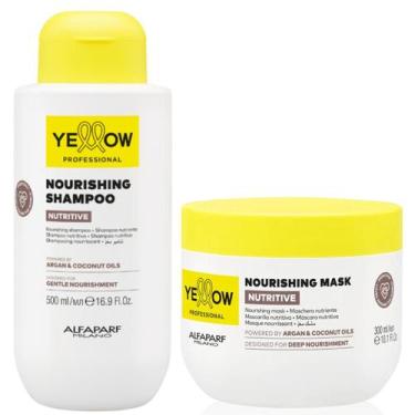 Imagem de Kit Yellow Nutritive Alfaparf Shampoo 500ml e Máscara 300ml Nutrição e