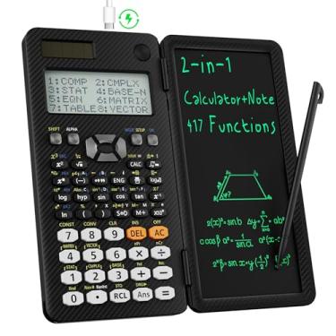 Imagem de Calculadora Científica ROATEE 991ES MAX, Recarregável, Dobrável, Portátil, Multivisualização em 4 Linhas, Tablet LCD para Escrever, Bloco de Notas, para Estudantes e Professores, Preto