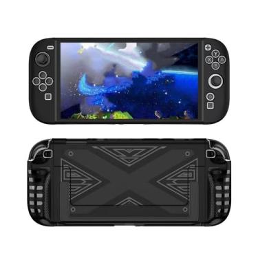 Imagem de SHEAWA Conjunto de capa protetora de TPU com alças destacáveis, compatível com console Nintendo Switch2 (preto)