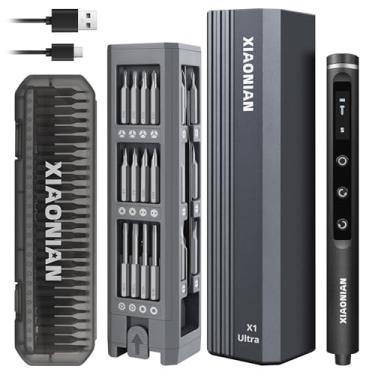 Imagem de XIAONIAN Conjunto De Chaves Fenda Elétricas Precisão 3,7 V, 76 Em 1, Mini Sem Fio Com Visor Led, 5 Configurações Torque, Ferramenta Reparo Para Laptop/Celular/Câmera/Óculos/Relógio