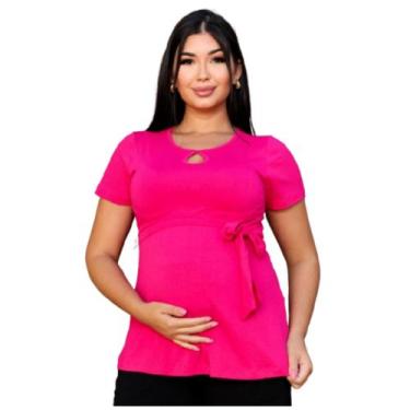 Imagem de Blusa Feminina Maternidade - Sob Medida Moda Gestante, Rosa, G
