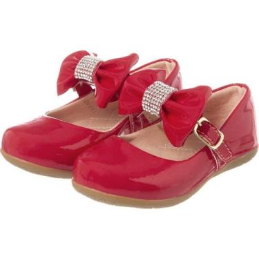 Imagem de Sapatilha Feminina Infantil Boneca Sapato Menina Laço Grande Ponta Bri