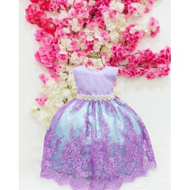 Imagem de Vestido Infantil Festa Sereia Princesa para Crianças - Fabuloso Ateliê