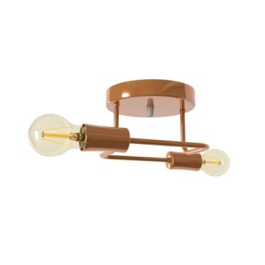 Imagem de Lustre Luminária 2 Braços Quarto Sala Cozinha(Cobre)