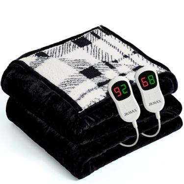 Imagem de Cobertor elétrico aquecido - Cobertor elétrico 213 x 228 cm para cama - Cobertor aquecido com 5 níveis de aquecimento e desligamento automático de 4 horas para sofá e escritório em casa - Cobertor de