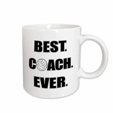 Imagem de 3dRose Caneca de voleibol - Best Coach Ever, 425 g, branca