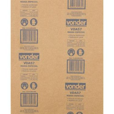 Imagem de Lixa folha massa g100 225x275mm vda-57 com 50 peças Vonder