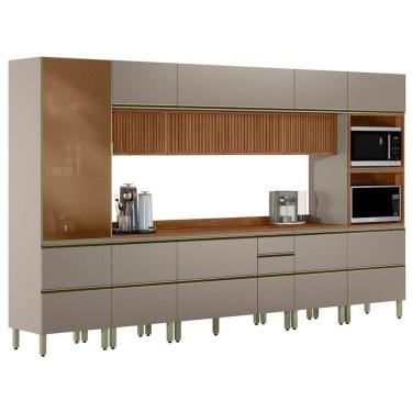 Imagem de Cozinha Modulada 8 Pecas 370 cm Ripado DP3701 Demartez