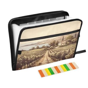 Imagem de Wassud Pasta organizadora de arquivos de papel A4 com etiquetas e pastas de arquivos expansíveis, 13 bolsos