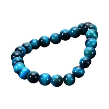 Imagem de Pulseira De Pedra Olho De Tigre Azul Com Contas De 6/8/10mm, Contas Re