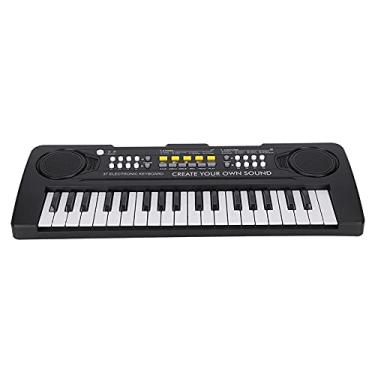 Imagem de Cryfokt Mini 37 Teclas Piano Eletrônico Brinquedo Instrumento Musical Usb, Controle de Volume e Ritmo, para Crianças, Plástico BF-420 (BF-420)