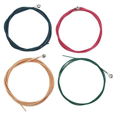 Imagem de RiToEasysports Cordas de Guitarra, 4 Ligas Antiferrugem, Conjunto de Cordas de Guitarra Coloridas Com Ponta Esférica para Baixo Elétrico Folk Acústico (COLOR)