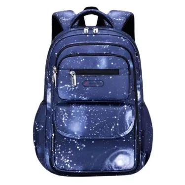 Imagem de Mochila Escolar Grande Menino Bolsa De Costas Moda Infantil Espaçosa T