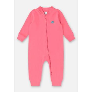 Imagem de Macacão Básico em Suedine Unissex para Bebê Up Baby, Rosa, 1