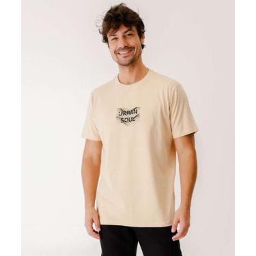 Imagem de Camiseta Masculina Estampa Frontal Marisa Bege-78020 - MR, Bege, M