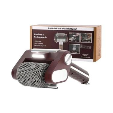 Imagem de Escova Elétrica Recarregável Para Limpeza De Churrasqueira, Sem Cerdas