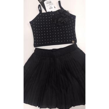 Imagem de Conjunto Infantil Menina Blusa Shorts Saia Verão LessaKids-Feminino