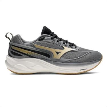 Imagem de Tênis Mizuno Space 5 Masculino, 44., Chumbo, Dourado