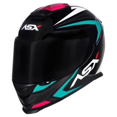 Imagem de Capacete Moto Asx Eagle Street Feminino Fechado Brilhante-Unissex
